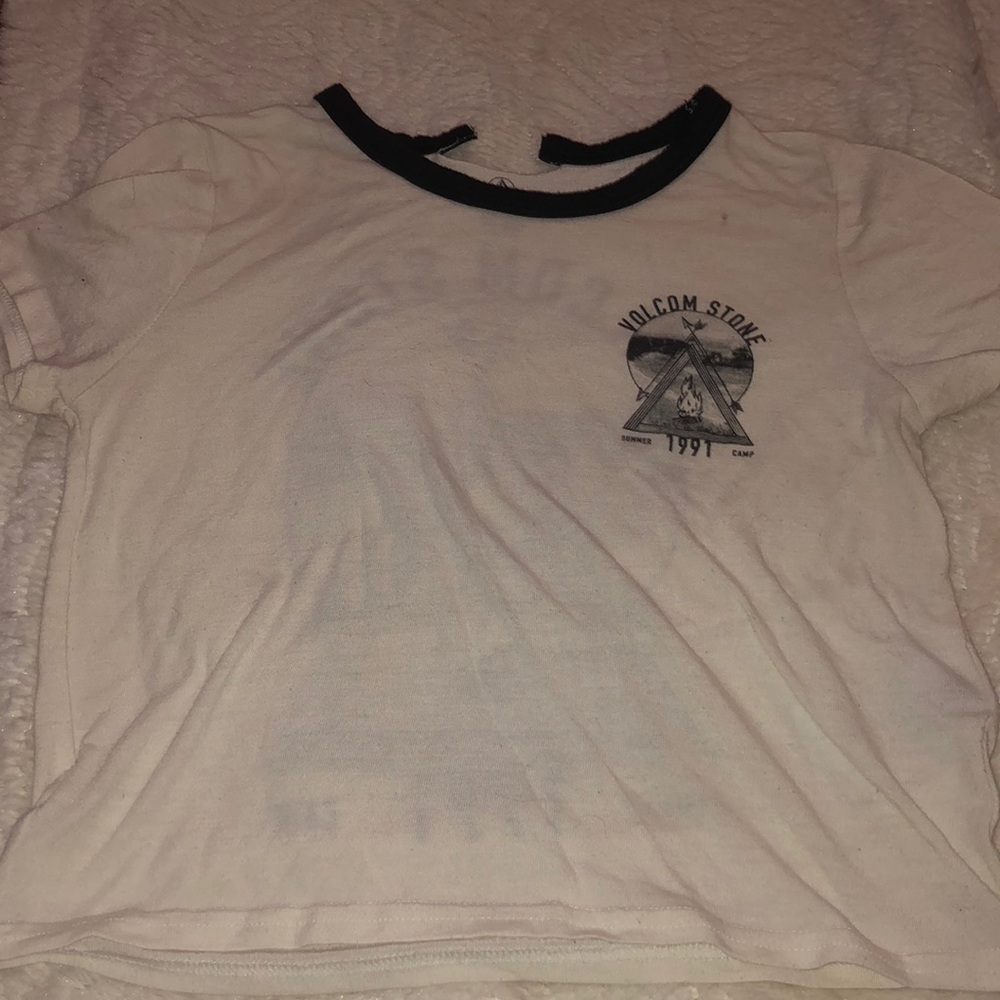 VOLCOM crop top WHITE SIZE EXTRA SMALL